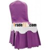wedding banquet polyester chair cover with pleats