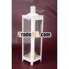 Designer Metal Candle Lantern Patina Finish