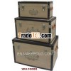 Burlap & Wood trunks
