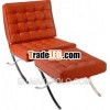 high quality orange leather sofa