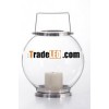 Clear Glass Rounded Lantern Candle Holder
