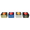 Tealight holders with tealight,  assorted designs