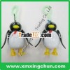 Cute hard plastic penguin jewelry keychain