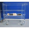 LY-4310 4 tier crystal acrylic hotel service trolley with four wheels