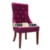 FD-583 Purple Dining chair with crystal button
