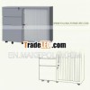 Office Plastic door steel cabinet/Roller Cabinet with 3 drawers