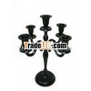 Five Arms Candle Stand made of Aluminum With Black Powder Coated Finish