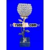 Crystal T-Light Candle Holder with Tree Shaped Metal Stand,  Wedding Decoration,  Deepawali Gifts