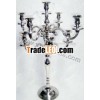 Wedding Table Centerpiece Decoration 9 Arm Candelabra for 9 Candles in Aluminium or Brass Nickel Pla