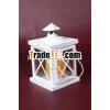 Metal Candle Lantern Design Patina Finish