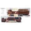 top grade leather wooden frame office seat leather sofa 2013