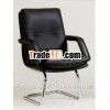 LEATHER AND METAL VISITOR CHAIR