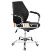 Office chair with chrome base Carmen 6074-1 Black Beige colors