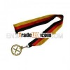 3 background colors polyester flag lanyard for medal