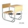 Double school student desk and chair