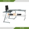 Folding glass computer desk XC-3-034