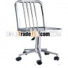 Polished Stainless Steel Emeco Swivel Chair