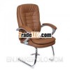 Modern visitor chair with chrome base Carmen 6054 Coffee Grey Beige Black colors