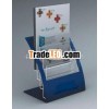 High quality clear tabletop acrylic brochure holder with several compartments