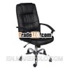 Modern PU office chair with chrome base Carmen 6076 black color