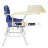 student plastic blue school chair with writing board