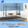Metal double bed frame with storage space