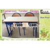 School desk and Chair for Cameroon tender /Best Price for desk chair set/ China Supplier for Cameroo