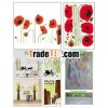 Stocklots wholesale cheap decorative stickers F6301B Colorful decorative wall stickers stocklots