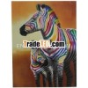 Two colorful Zebra Oil painting on Canvas for Home wall Decoration