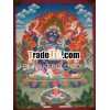 Exquisite Thangka of Lord Mahankal hand-painted in Nepal