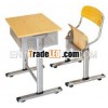 NEW STYLEl!!!Fashionable wooden steel standard classroom desk and chair/school classroom single set