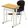 single school student wood table and plastic chair supplies