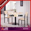 E0731 table and chair for coffee shop/coffee shop tables and chairs/cafe table and chairs