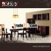 A-5 Fashion rectangle wenge mdf dining table with 4 chairs
