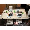 Marble mosaic tables, stone dinner furniture