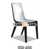 White leather curved wood chair TR746