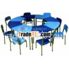 classroom table and chair set /comfortable fashionable school desk and chair/children chairs and rou