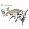 Elegant Outdoor Rectangular Marble Dining Table Set YT680934