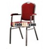 metal banquet chair with armrest