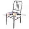 High Polished Stainless Steel Navy Chair