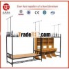 3 levels metal bunk bed for staff room use