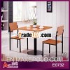 E0732 diy double seat carved wood table and chairs