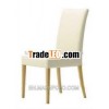 White fabric solid beech chair for restaurant TR3648