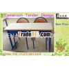 Metal Frame Double desk chair set /chair and desk popular in Cameroon/ desk chair for tender design