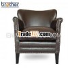 Leather Armrest Dining Chair