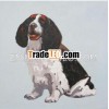 Handmade modern pet dog Canvas Oil painting for home Decoration