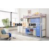 Dormitory loft bed with metal bed and wood cabinet&desk