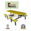 FRP Fiberglass Table fwith 8 Seats Used Restaurant Furiture/ Dining Furniture Set/ School Carteen Fu