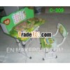 Metal frame Height Adjustable Kids desk and chair set