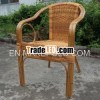 Bamboo Look Finish Stackable Wicker Chair